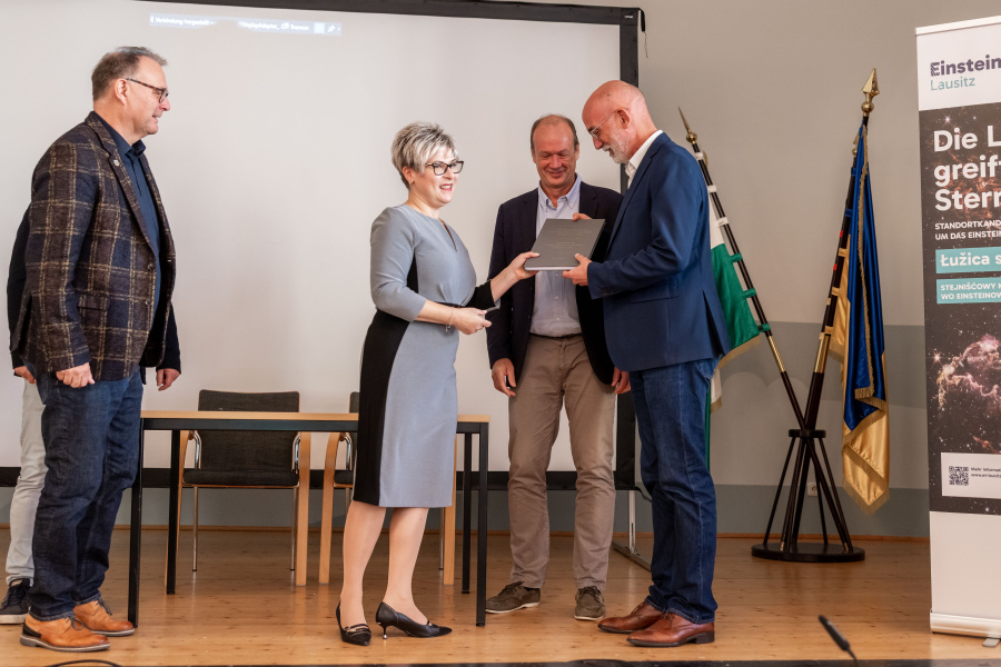 Übergabe der Unterstützungsschreiben aus dem Landkreis Bautzen.